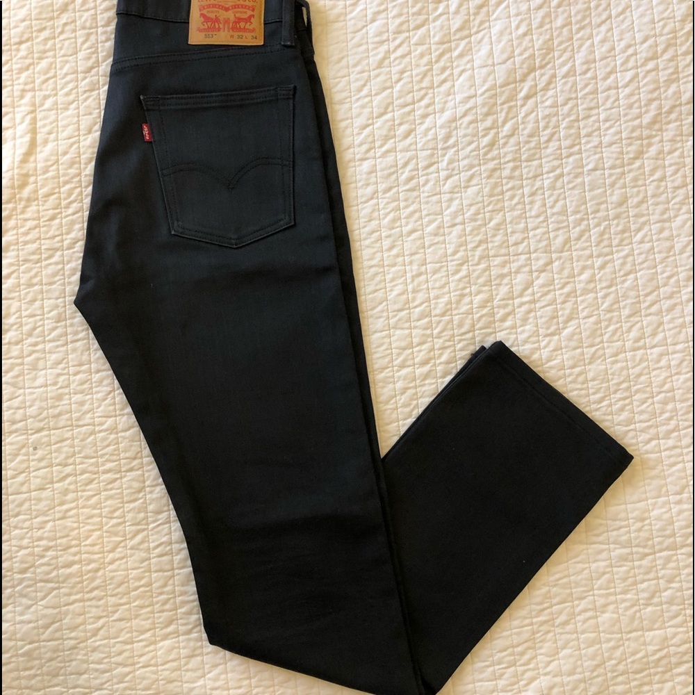 Levi's 513 Slim Straight, 32 waist x 34 length.